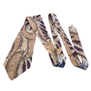 Vintage Halston III Necktie 100% silk Textured, Marbled Pattern Abstract Art
